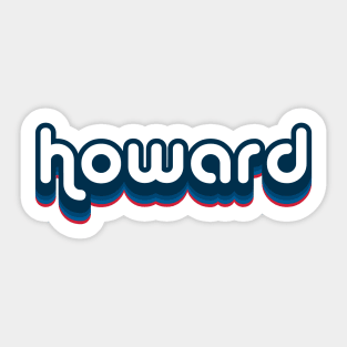 howard retro bubble Sticker